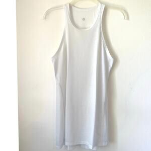Lululemon Split Back White Tank Womens Size 2 Scoop Neck Yoga Workout Walking